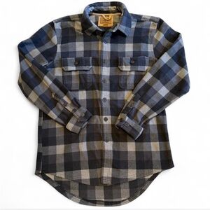OUTDOOR LIFE ~ Men’s black and Gray soft checkered flannel shirt size XL Tall